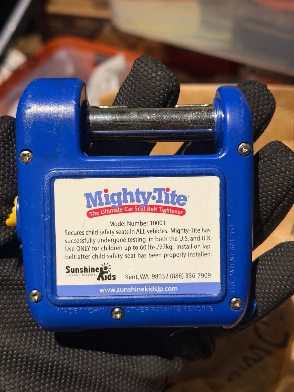 Sunshine Kids Mighty-Tite Car Seat Belt Tightener 10001 Blue